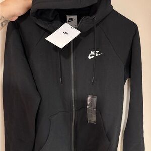 Nike Women's Black Zip-Up Hoodie